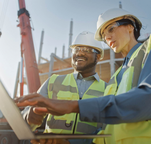 Two Engineers Discussing Construction Administration & Observations