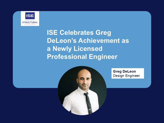 Congratulating Greg Deleon on PE Exam